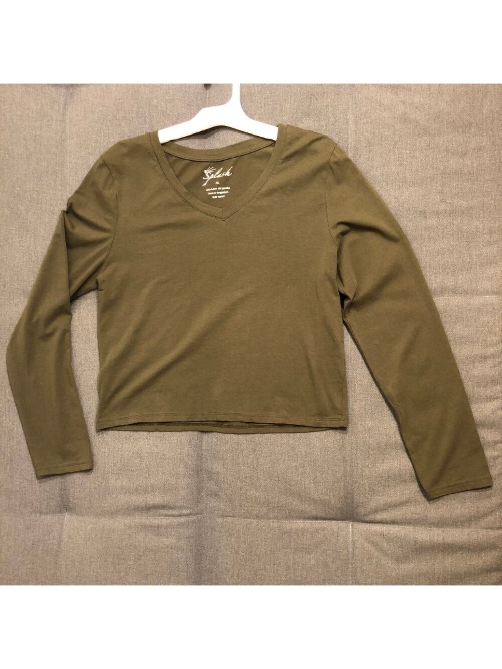 Splash Olive Green Long Sleeve Top - Size Women's XL